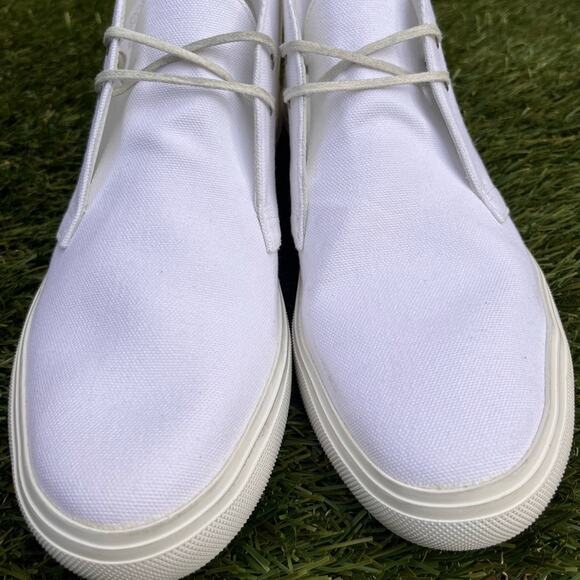 YSL Saint Laurent Paris Ace Mid Top Sneaker Luxury Designer Canvas Shoe 41/ 10 - Picture 4 of 11